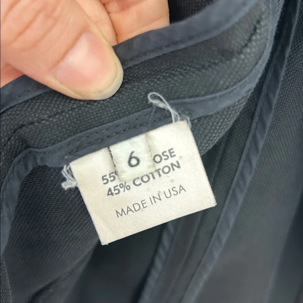 Apiece Apart Black Cotton Viscose One Button Blazer size 6 - Picture 9 of 12